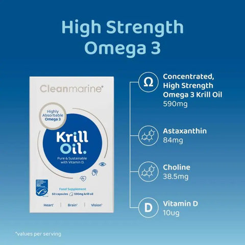 Cleanmarine Krill Oil 60 Capsules