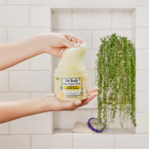 Dr Teals Shea Sugar Scrub - Prebiotic Lemon Balm