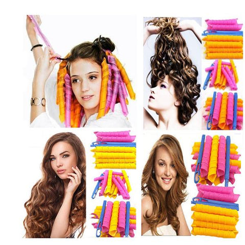 Magic Curlers 18 soft natural curlers