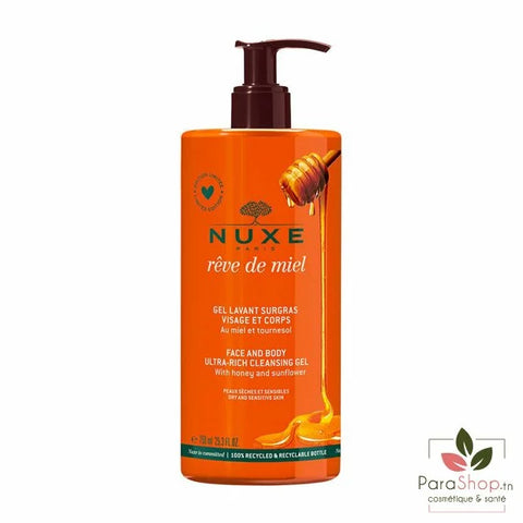 Nuxe Reve De Miel Face & Body Cleansing Gel 750ml