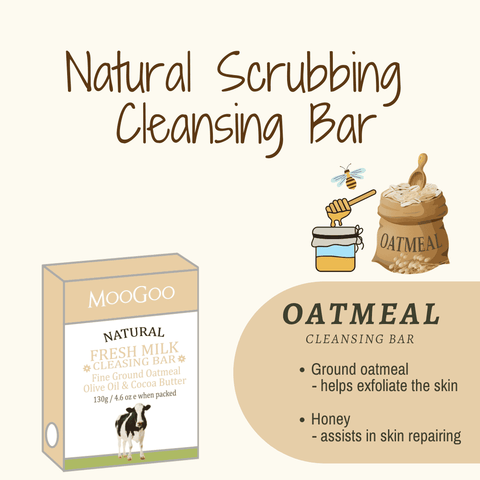 MOOGOO Oatmeal Natural Hydrating Cleansing Bar