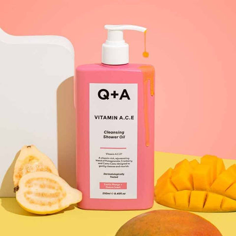 Q+A Vitamin A.C.E Cleansing Shower Oil