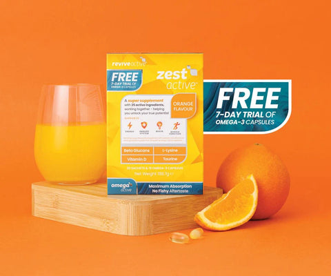 Revive Active Zest Active 30 Sachets + FREE 7 Day Trial Omega-3 Capsules