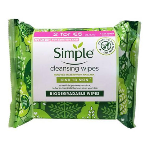 Simple Facial Cleansing Wipes 2x20 Pack