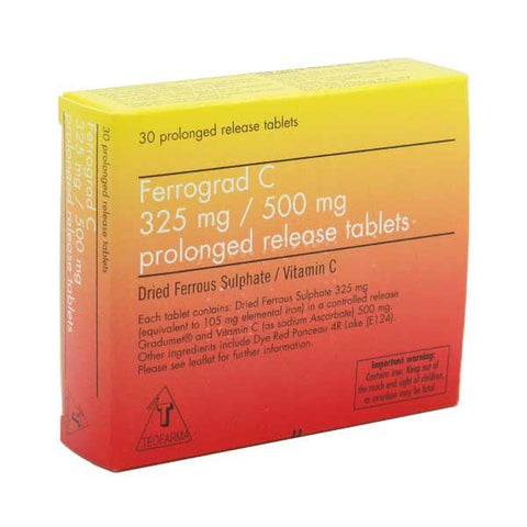 Ferrograd C 325mg/500mg Tablets - 30 Pack