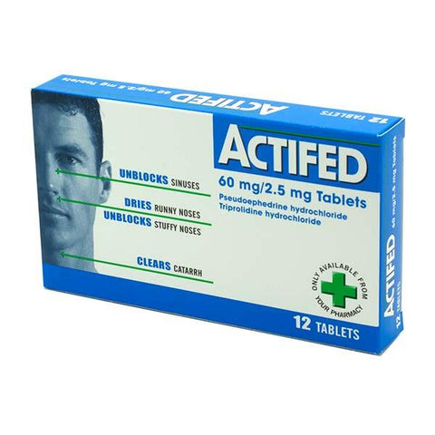 Actifed 60mg/2.5mg - 12 Pack