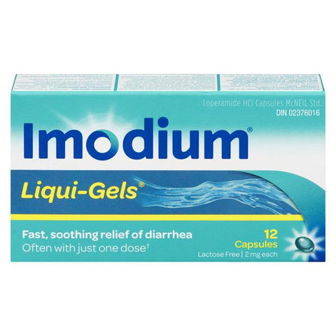 Imodium LiquiRelief - 12 2mg capsules