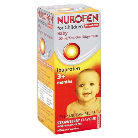 Nurofen For Children 100mg/5ml Strawberry  200ml