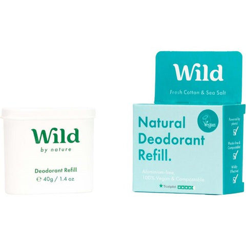 Wild fresh cotton and sea salt Deodorant Refill 43g