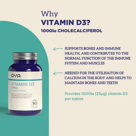 AYA Vitamin D3 1000iu x90 Tablets