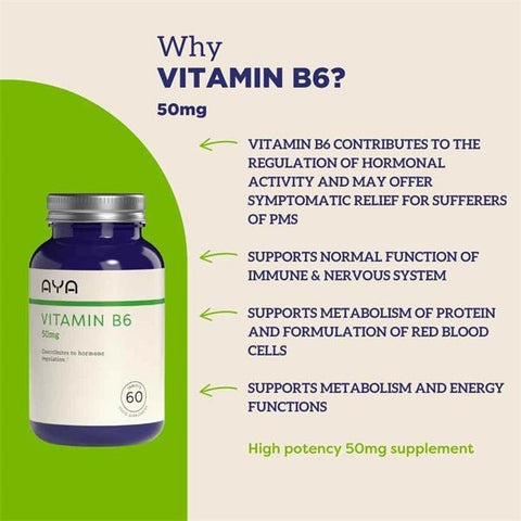 AYA Vitamin B6 50mg x60 Tablets