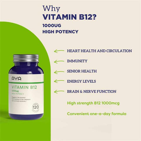 AYA Vitamin B12 1000µg x120 Tablets
