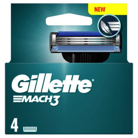 Gillette Mach 3 Razor Refills For Men x4