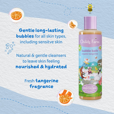 Childs Farm Bubble Bath - Organic Tangerine Scent 250ml