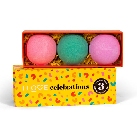I Love Celebrations - 3 Bath Fizzers