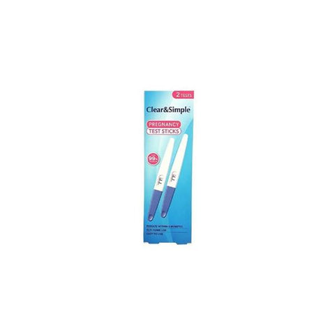 Clear & Simple Pregnancy Test Stick x2 Pack
