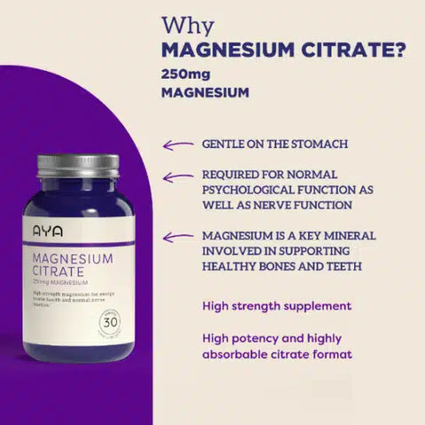 AYA Magnesium Citrate 250mg x30 Tablets