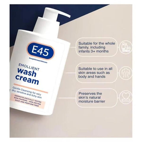 E45 Emollient Wash Cream 250ml