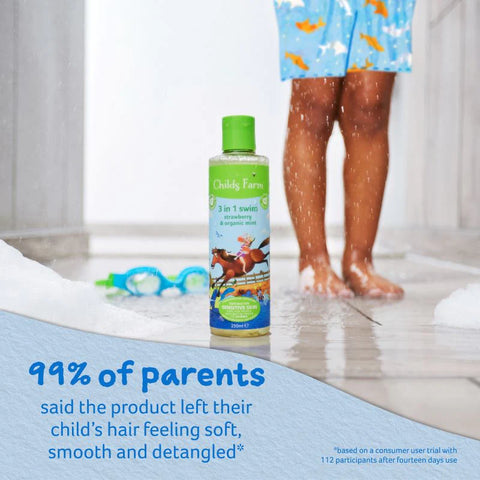 Childs Farm 3 in 1 Swim - Strawberry & Organic Mint Scent 250ml