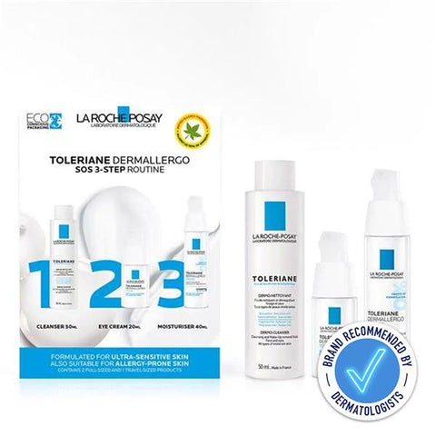 La Roche Posay Toleraine Dermallegro SOS 3 Step Routine Gift Set