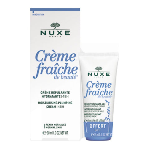 Nuxe Creme Fraiche de Beaute Plumping Cream 48 Hour 30ml & 3 in 1 Cream 15ml