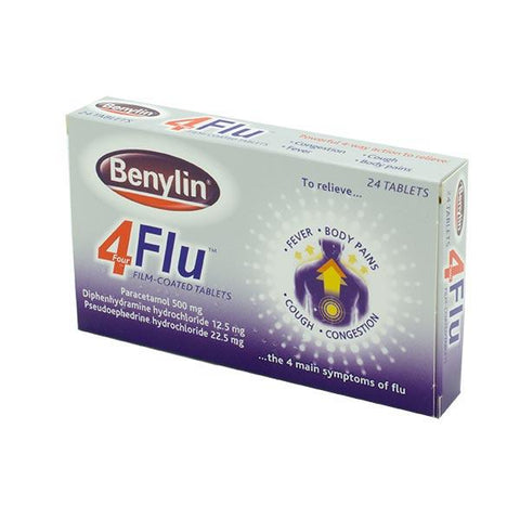 Benylin 4 Flu Tablets - 24 Pack