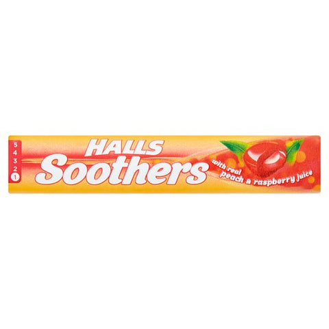 Halls Soothers Peach & Rasberry - 45g