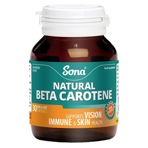 Sona Natural Beta Carotene - 30 Capsules