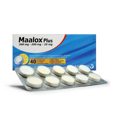 Maalox Plus chewable tablets 40 tablets