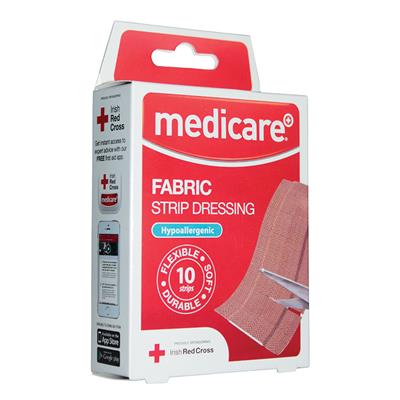 Medicare Fabric Strip 10cmx6cm - 10 Pack
