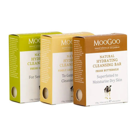 MooGoo Natural Hydrating Cleansing Soap Bar - Finely Ground Oatmeal
