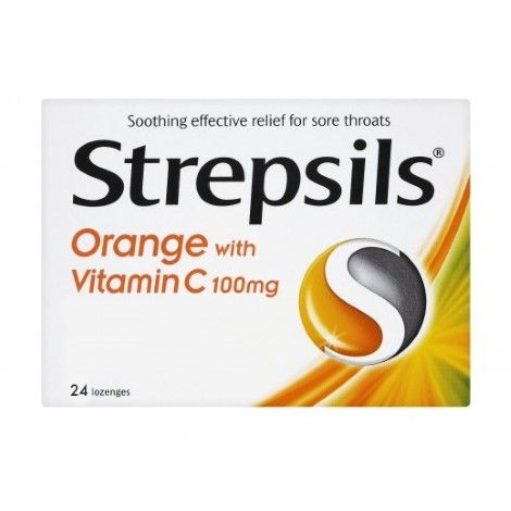 Strepsils Orange & Vitamin C Lozenges - 24 Pack