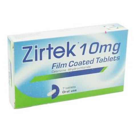 Zirtek Allergy Relief 10mg Tablets - 7 Pack